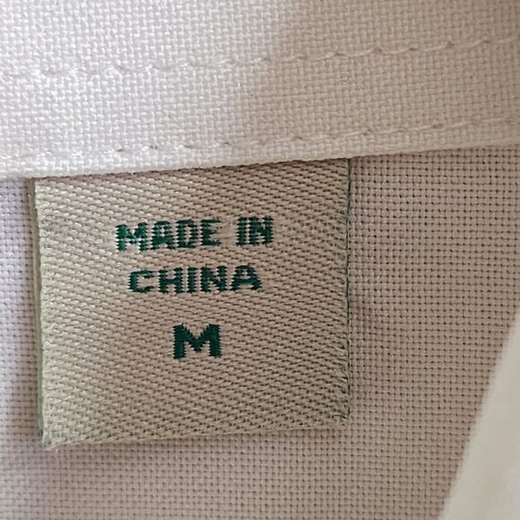 Haband White Short Sleeve Zip Front Shirt Men’s M Classic Guayabera Style Pocket - Picture 6 of 13